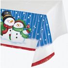 Snow Day Plastic Banquet Tablecloth Winter Snowman Christmas Party Decoration