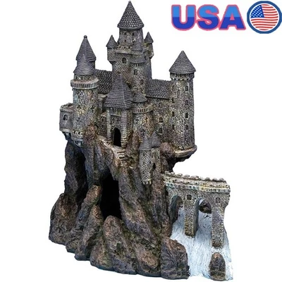 Castillo de mago extra grande decoración acuario pecera adorno resina arte nuevo Foto 1 de 3