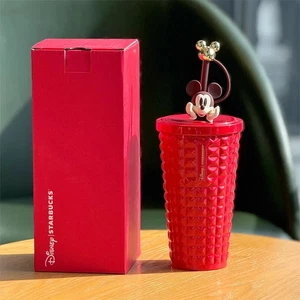 New 2025 China Starbucks X Disney Mickey Mouse Topper Red 19oz SS Straw Tumbler - Picture 1 of 5