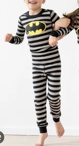 Hanna Andersson Batman LS Striped Organic Cotton Pajamas Set Boys size 8 EUC - Picture 1 of 14