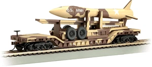 Bachmann N 1/160 US Army Depressed-Center Flatcar DESERT-TAN *MISSILE LAUNCHER* - Picture 1 of 3