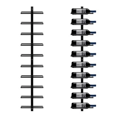 Wine Rack 10 Bottle Storage Holder Display Rack for Home Kitchen Wall Mounted - Image 1 of 4