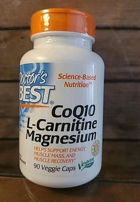 Doctor's Best CARNITINA, COQ10 Y Magnesio Mg. SALUDA PARA EL CORAZÓN 90 Cápsulas  Foto 1 de 3