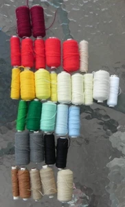 Lot 31 Spools Dee Lite Red Punch Needle Embroidery Yarn Thread Mixed Colors USED - Picture 1 of 3