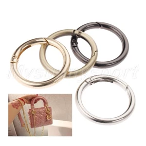 5pcs Spring O Rings Dog Chain Buckles Luggage Sewing Bag Opening Ring Parts - Picture 1 of 12