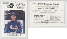 1989 Sport Pro Billings Mustangs Steve Rowley #10