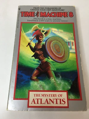 Time Machine #8: Mystery of Atlantis CYOA Solo RPG Gamebook 1st Edition 1985 PB Foto 1 de 4