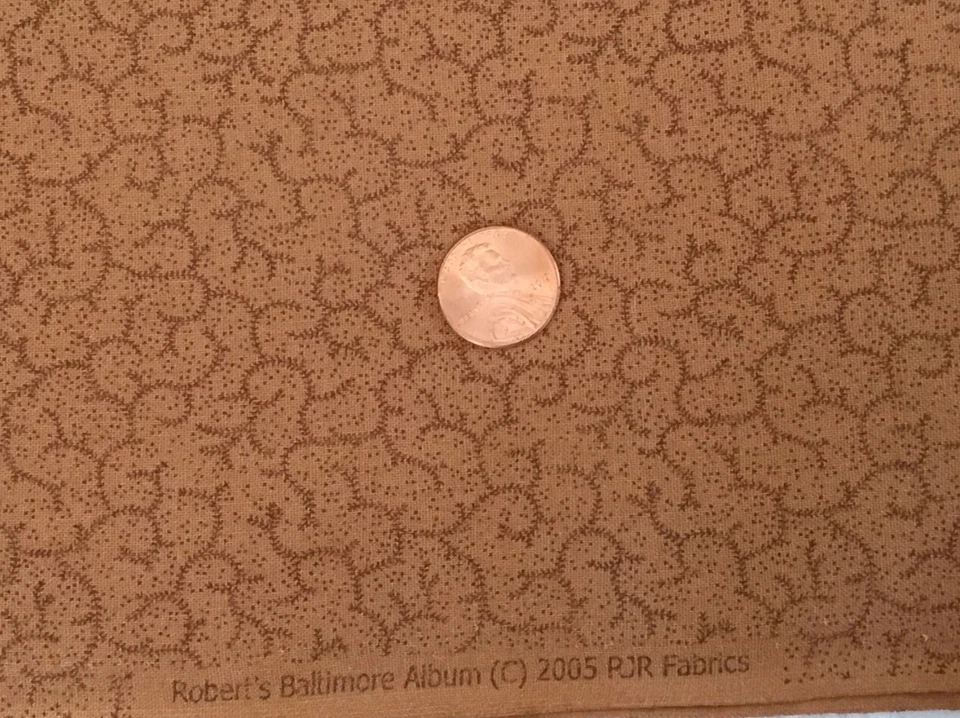 RJR FABRICS - ROBERT'S BALTIMORE ALBUM-cinnamon brown (2005) 35-1/2” x 44” - Image 1 of 3