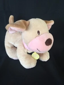 Koala Baby Tan Pink Best Friend Puppy Dog Plush 8" Rattle - Picture 1 of 5