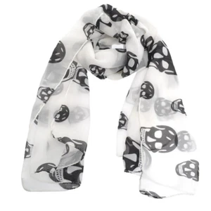 150 *50cm Skeleton Scarf Miss Skull Scarfs Fashion Head for Women - Imagen 1 de 5