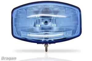 12v 9.5" Jumbo Oval Blue ABS Spot Lamp + LED Van 4X4 Pickup Light - Picture 1 of 7