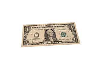 $1 Replacement Star (*) Note. Series 2017-A Serial Number G 01339865* Chicago/AU - Picture 1 of 2