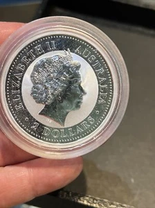 2002 Australia $2 2oz. .999 Year Of The Horse Lunar Series 1 Original Capsule - Picture 1 of 6