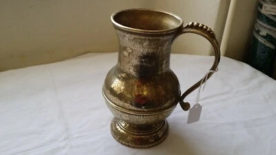 Ancien Pichet, Cruche, Broc en Bronze de 21 cm de haut " signé " - Photo 1/4