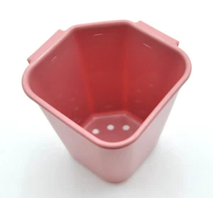 Nos Vintage Rubbermaid rosa Utensil Eckbecher für Drahtabtropfer 4 x 4 x 4 USA - Bild 1 von 7
