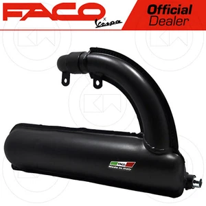 FACO MARMITTA SCARICO ESPANSIONE NERA RACING PIAGGIO VESPA 125 PRIMAVERA - Picture 1 of 3