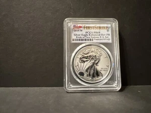 2019 W $1 Enhance Rev Proof Silver Eagle PCGS PR69 FS Pride of Two Nations 19XB - Picture 1 of 2
