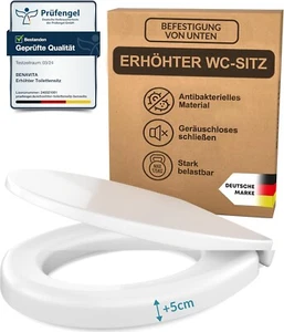 BenaVita Premium WC Sitzerhöhung 5 cm aus Duroplast - Erhöhter Toilettensitz - Bild 1 von 8
