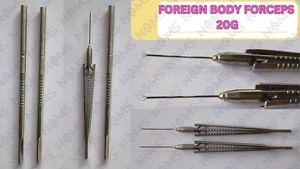 Pinza vitreoretinica corpo estraneo 20G SS 3 poli per strumenti vitrectomia oculare - Foto 1 di 11