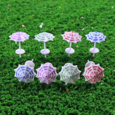 TYS13200 16pcs Z Gauge 1:200 Model Train Sun Umbrella Parasol Garden Sea Beach - Image 1 of 3