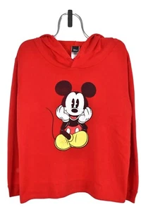 Women's modern Mickey Mouse hoodie (XL), red Disney graphic sweatshirt - Picture 1 of 5