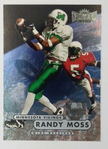 1998 98 Fleer Metal Universe Randy Moss Rookie RC #190, Minnesota Vikings, HOF