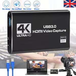 4K Video Capture Card 1080P 60fps Camera Recording Box HDMI to USB 3.0 Recorder - Picture 1 of 13