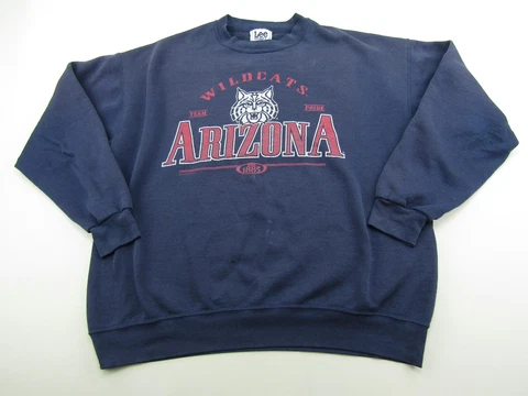 VINTAGE Arizona Wildcats Sweatshirt Mens Size XL Lee Sport NCAA Logo Long Sleeve Cover