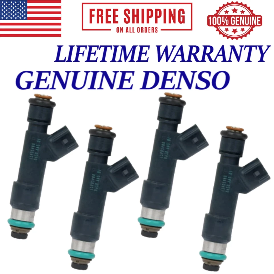 全新原始设备制造商电装 X4 燃油喷射器 适用于 2008 - 2011 雪佛兰庞蒂亚克土星 2.4 升/ 2.0L I4 — 第 1/3 张图片