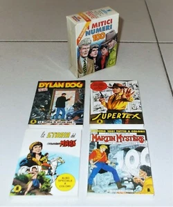 I MITICI NUMERI 100 box 4 albetti mignon TEX WILLER DYLAN DOG IL COMANDANTE MARK - Foto 1 di 1