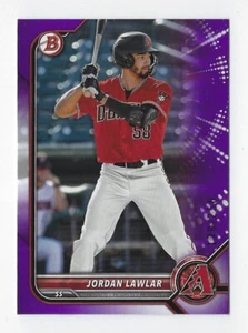 2022 Bowman Draft #BD-78 Jordan Lawlar púrpura paralelo #d 178/250 ~ Diamondbacks - Imagen 1 de 2