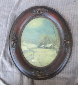 Antique Oval Frame 14 x 12 inches - Picture 1 of 7