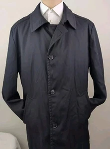 Hugo Boss Fend Mens Collared Waterproof Black Button Up Jacket Size 44 R - Picture 1 of 12
