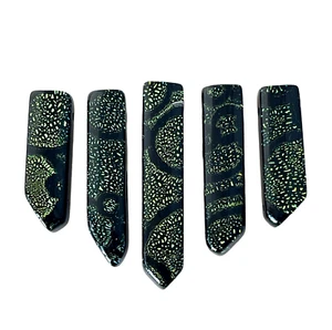 Dichro Pendant Set Handmade Dichroic Glass Bead Focal Graduated Spear Column - Picture 1 of 3