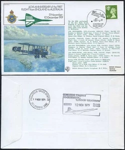 FF10a 60th Ann if the 1st Flight Fron England to Austrailia Standard Cover - Picture 1 of 1