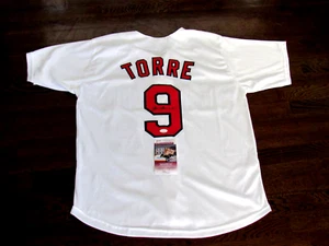 JOE TORRE # 9 STL CARDINALS WSC NEW YORK YANKEES HOF SIGNED AUTO HOME JERSEY JSA - Picture 1 of 5