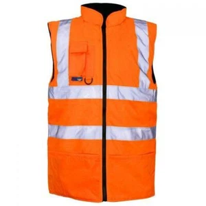 Hi Vis Viz Vision Hombres Seguridad Trabajo Ropa Tela PU Cuerpo Calentador Vellón Interior - Imagen 1 de 1