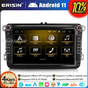 Radio de coche Android 12 GPS Navi para VW Passat B6 Golf V VI 5 6 Polo CarPlay DAB+4G - Imagen 1 de 16
