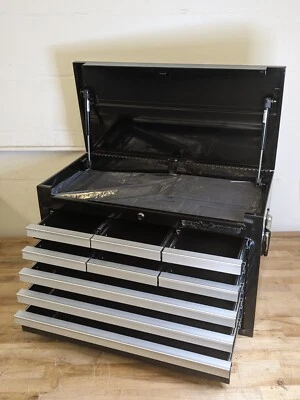 Caja de herramientas Pro Source Top Chest 9 cajones 26 x 18 x 16 acero negro Foto 1 de 4