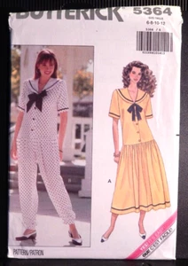 Butterick 5364 misses' dress and jumpsuit pattern size 6-8-10-12 uncut - Picture 1 of 2