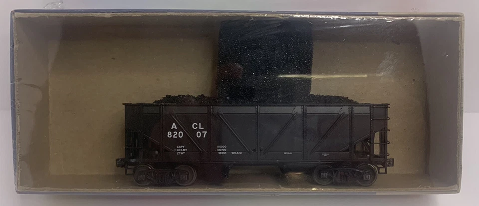 HO Scale ACL #82007 2-BAY HOPPER Black - Image 1 of 4
