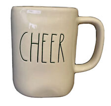 RAE DUNN -CHEERS- With GREEN Lettering & RED Interior Christmas Holiday Mug LL