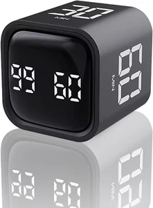 Stylish Digital Timer, Creative Cube Rotation Timer 5/10/30/60 Minutes, Countdow - Picture 1 of 6