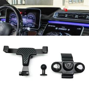 Gravity Air Vent Mount Phone Holder For Benz S Class W223 2021 Carbon Fiber Look - Picture 1 of 9