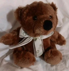 GUND Mini GRAYSON 15294 Orso Marrone Imbottito con Arco - Giunti Mobili 5,5" - Foto 1 di 6