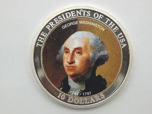 2006 Republic of Liberia George Washington $10 Proof Painted Coin - Picture 1 of 2