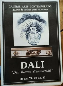 AFFICHE d'art expo - DALI - 1979 - Dix recettes d'immortalité - Picture 1 of 1