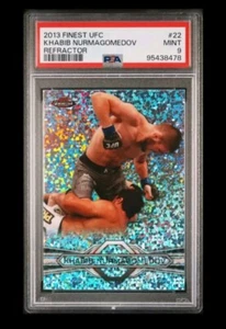 2013 Topps UFC Finest Khabib Nurmagomedov Diamond Refractor Rookie PSA 9 (RC) - Picture 1 of 2