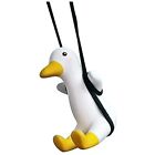 4X(Swinging Duck Hanging Ornament, Cute Swing Duck on Car Rear View Pendant, 