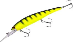 BANDIDO PECECILLO COLGANTE, 4-5/8", RAYAS CHARTREUSE/NEGRAS, SEÑUELO PROFUNDO WALLEYE - Imagen 1 de 1